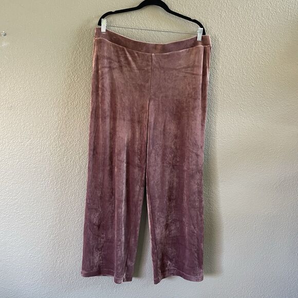 J Jill Pure Jill XL Mauve Pink Purple Velvet Velour Set Track Suit Lounge NWT - Picture 12 of 16